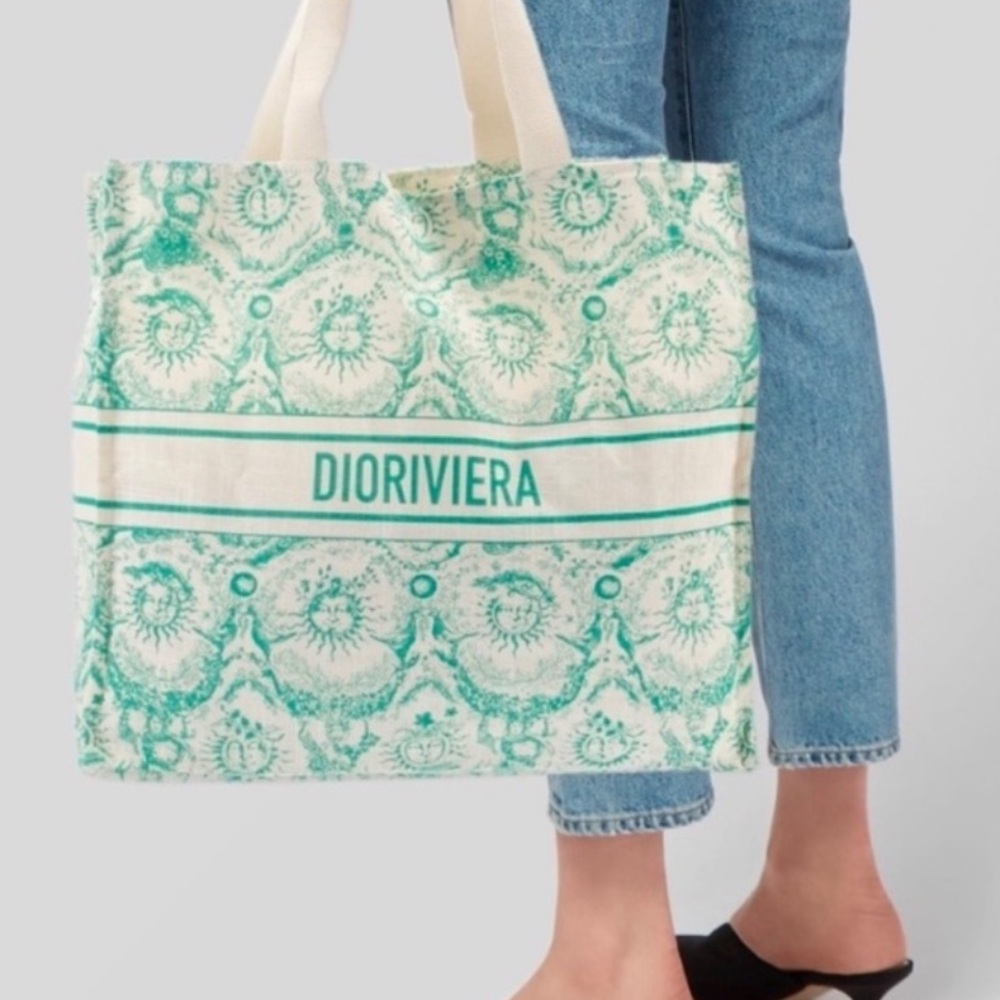 DIOR | Aquamarine Canvas Tote - Picture 2 of 7